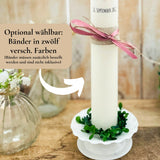 Kerzenfolie Kommunionkerze "Antonella" Blumen Regenbogen - personalisiert