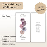 Kerzenfolie Kommunionkerze "Emilia" christliche Symbole - personalisiert