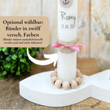 Kerzenfolie Kommunionkerze "Emilia" christliche Symbole - personalisiert