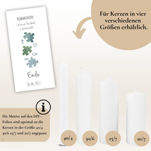 Lade das Bild in den Galerie-Viewer, Kerzenfolie Kommunionkerze "Emilio" - personalisiert
