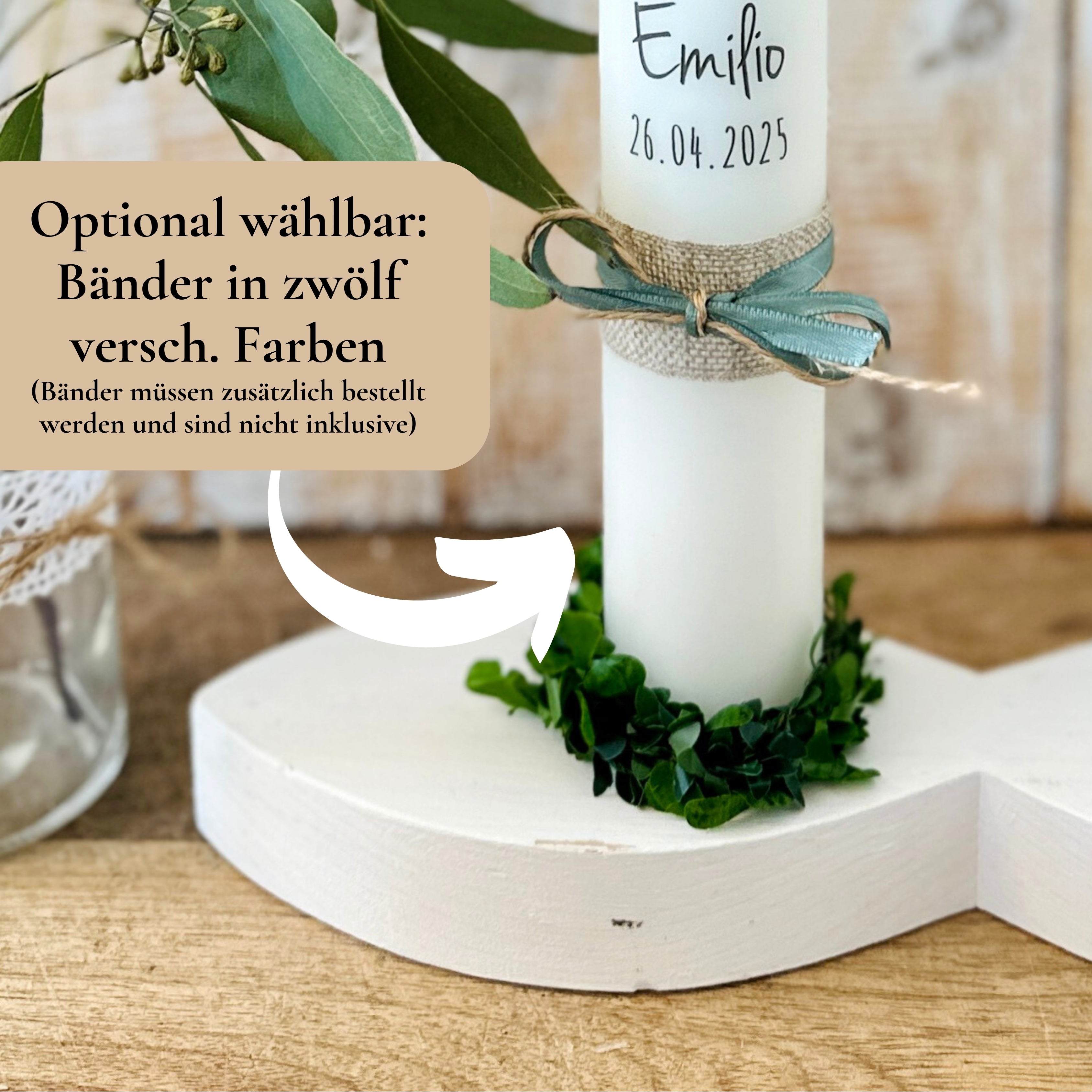 Kerzenfolie Kommunionkerze "Emilio" - personalisiert