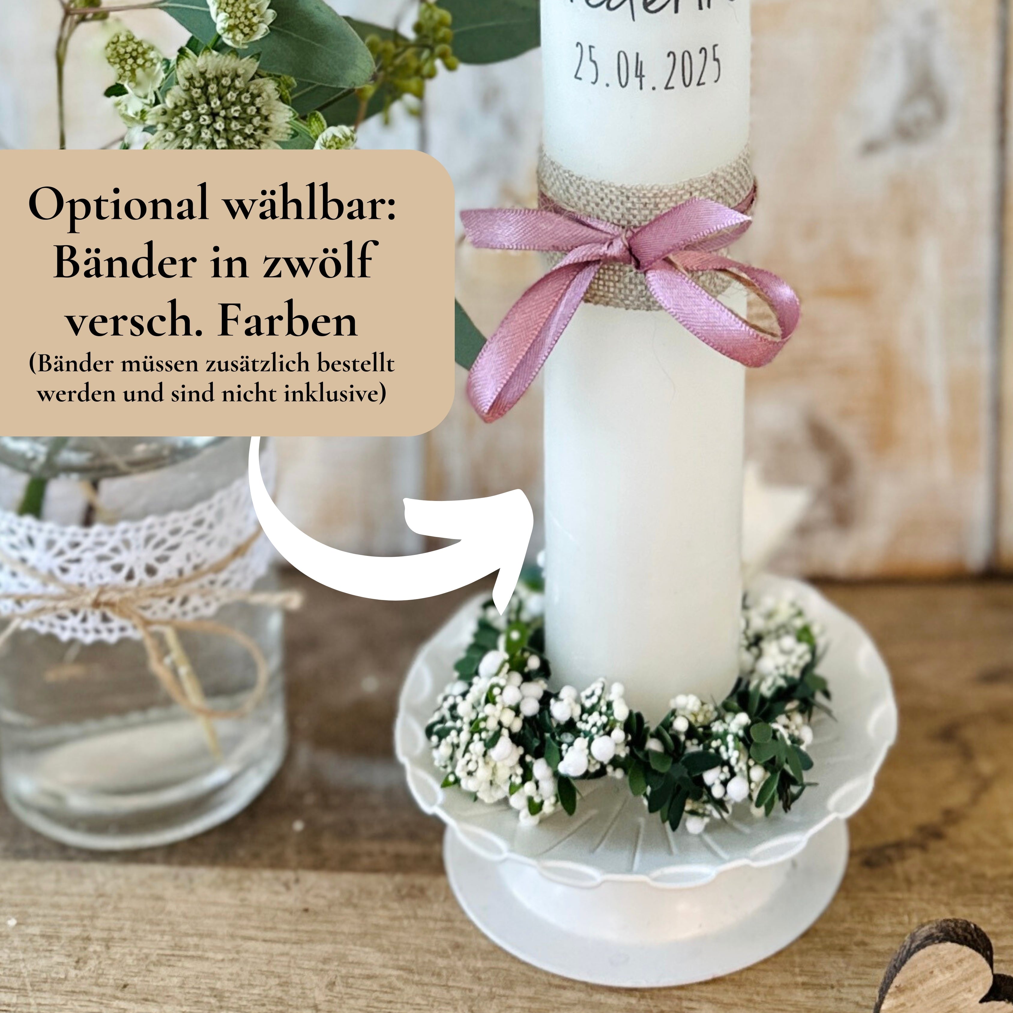 Kerzenfolie Kommunionkerze "Frederike" - personalisiert
