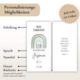 Kerzenfolie Kommunionkerze "Jasemine" - personalisiert