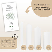 Lade das Bild in den Galerie-Viewer, Kerzenfolie Kommunionkerze "Joey" - personalisiert

