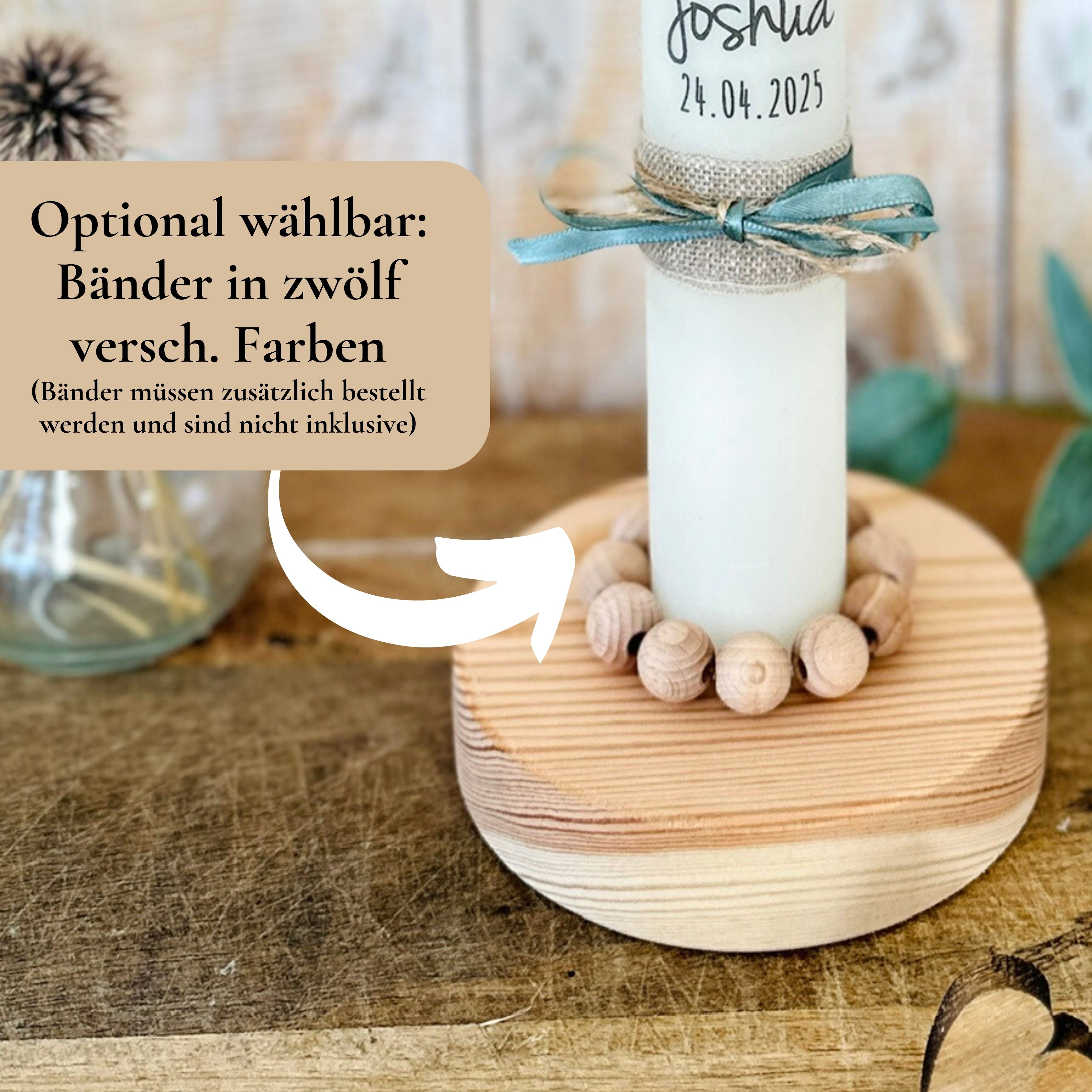 Kerzenfolie Kommunionkerze "Joshua" - personalisiert