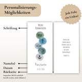 Kerzenfolie Kommunionkerze "Konstantin" christliche Symbole - personalisiert