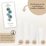 Kerzenfolie Kommunionkerze "Konstantin" christliche Symbole - personalisiert