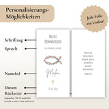 Kerzenfolie Kommunionkerze "Malea" - personalisiert