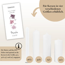 Lade das Bild in den Galerie-Viewer, Kerzenfolie Kommunionkerze "Mareike" - personalisiert
