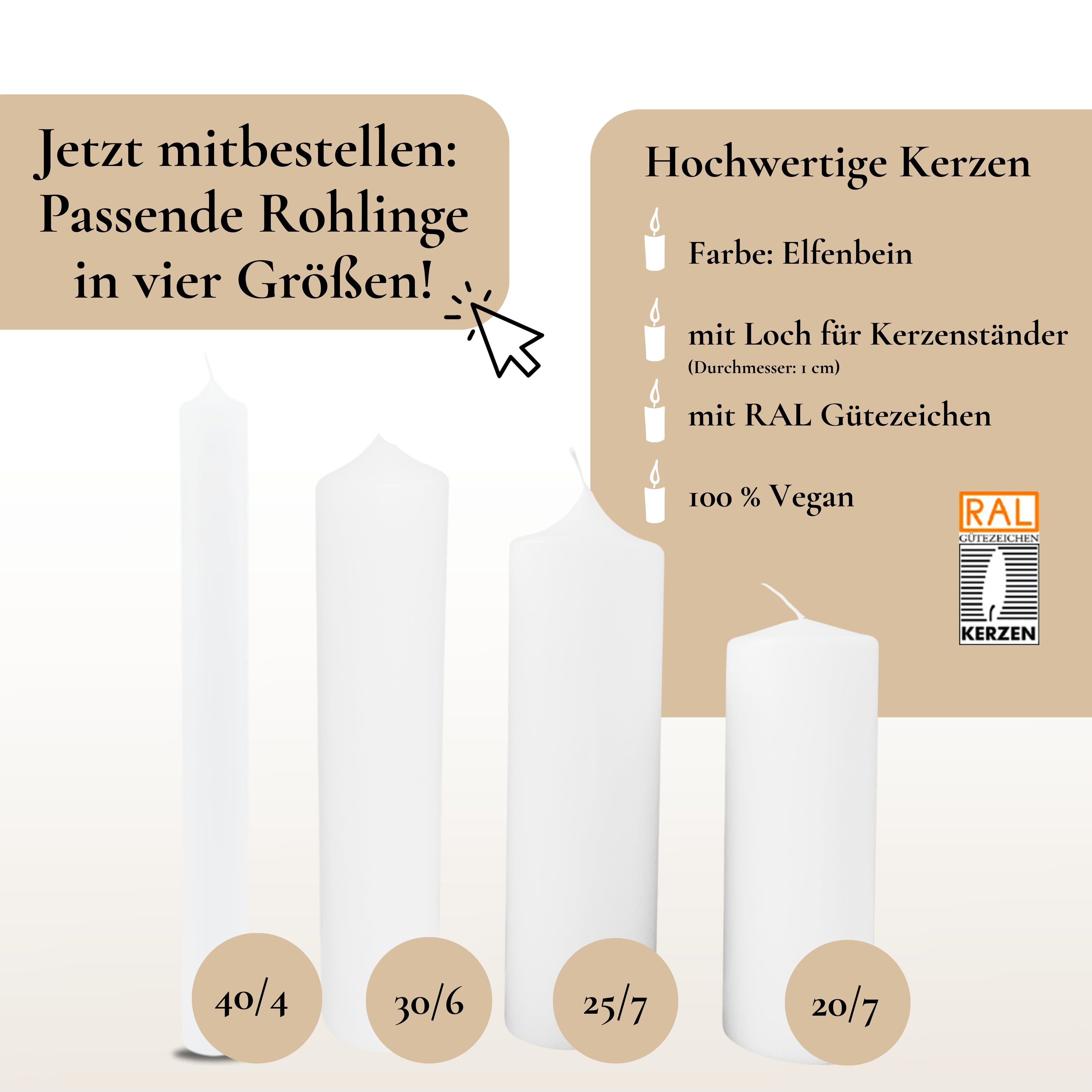 Kerzenfolie Kommunionkerze “Marius“ christliche Symbole - personalisiert