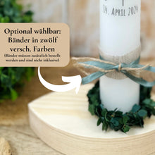 Lade das Bild in den Galerie-Viewer, Kerzenfolie Kommunionkerze “Marius“ christliche Symbole - personalisiert
