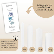 Lade das Bild in den Galerie-Viewer, Kerzenfolie Kommunionkerze "Mark" - personalisiert
