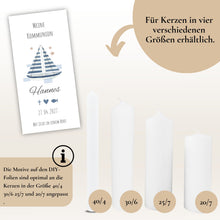 Lade das Bild in den Galerie-Viewer, Kerzenfolie Kommunionkerze "Matheo" - personalisiert
