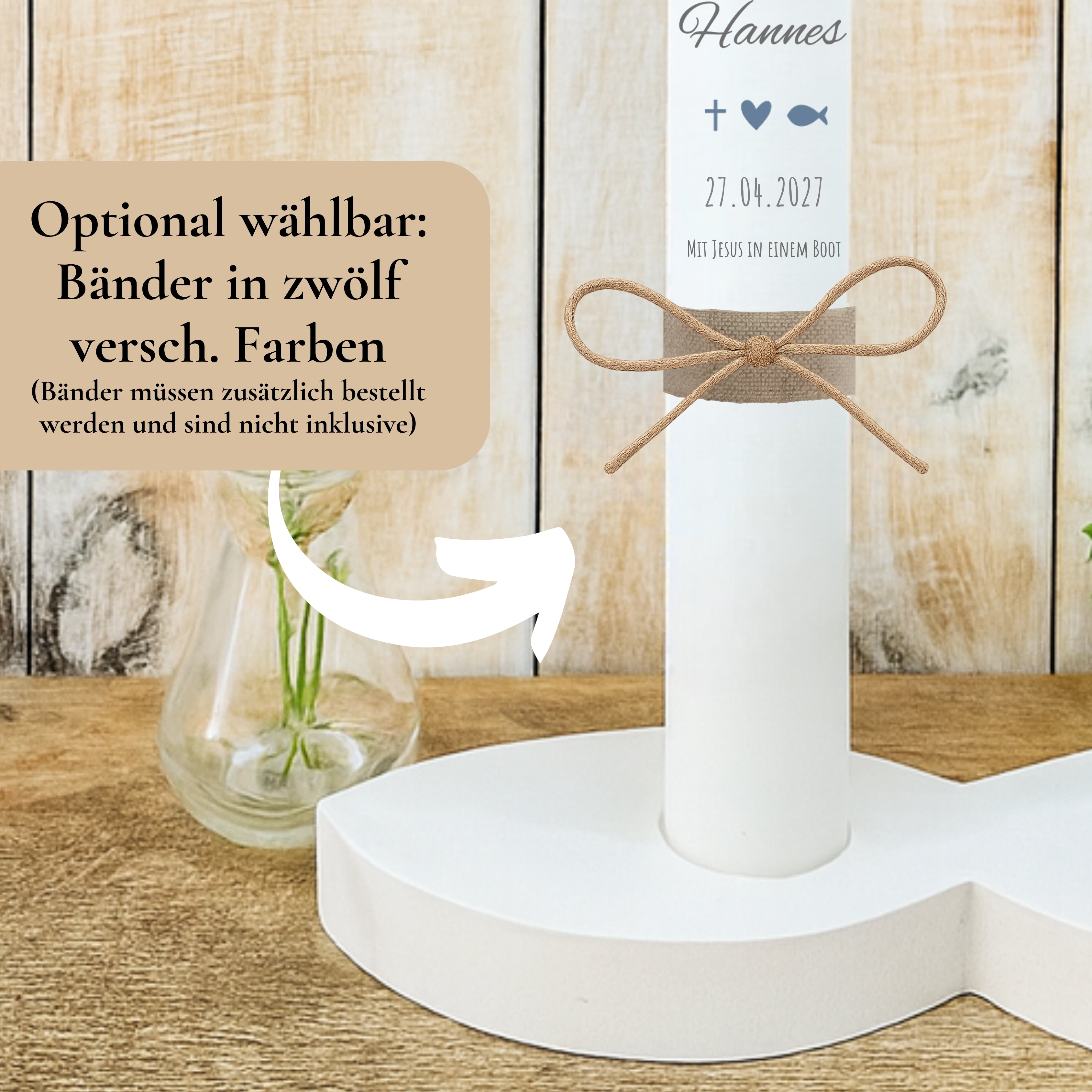 Kerzenfolie Kommunionkerze "Matheo" - personalisiert