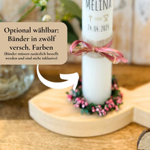 Lade das Bild in den Galerie-Viewer, Kerzenfolie Kommunionkerze "Melina" - personalisiert
