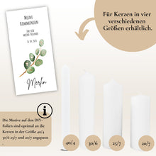 Lade das Bild in den Galerie-Viewer, Kerzenfolie Kommunionkerze "Merlin" - personalisiert
