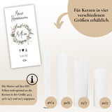Kerzenfolie Kommunionkerze "Penelope" Blumenkranz - personalisiert