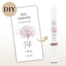 Lade das Bild in den Galerie-Viewer, Kommunionkerze "Polly" - personalisiert
