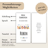 Kerzenfolie Kommunionkerze "Robin" - personalisiert