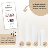 Kerzenfolie Kommunionkerze "Robin" - personalisiert