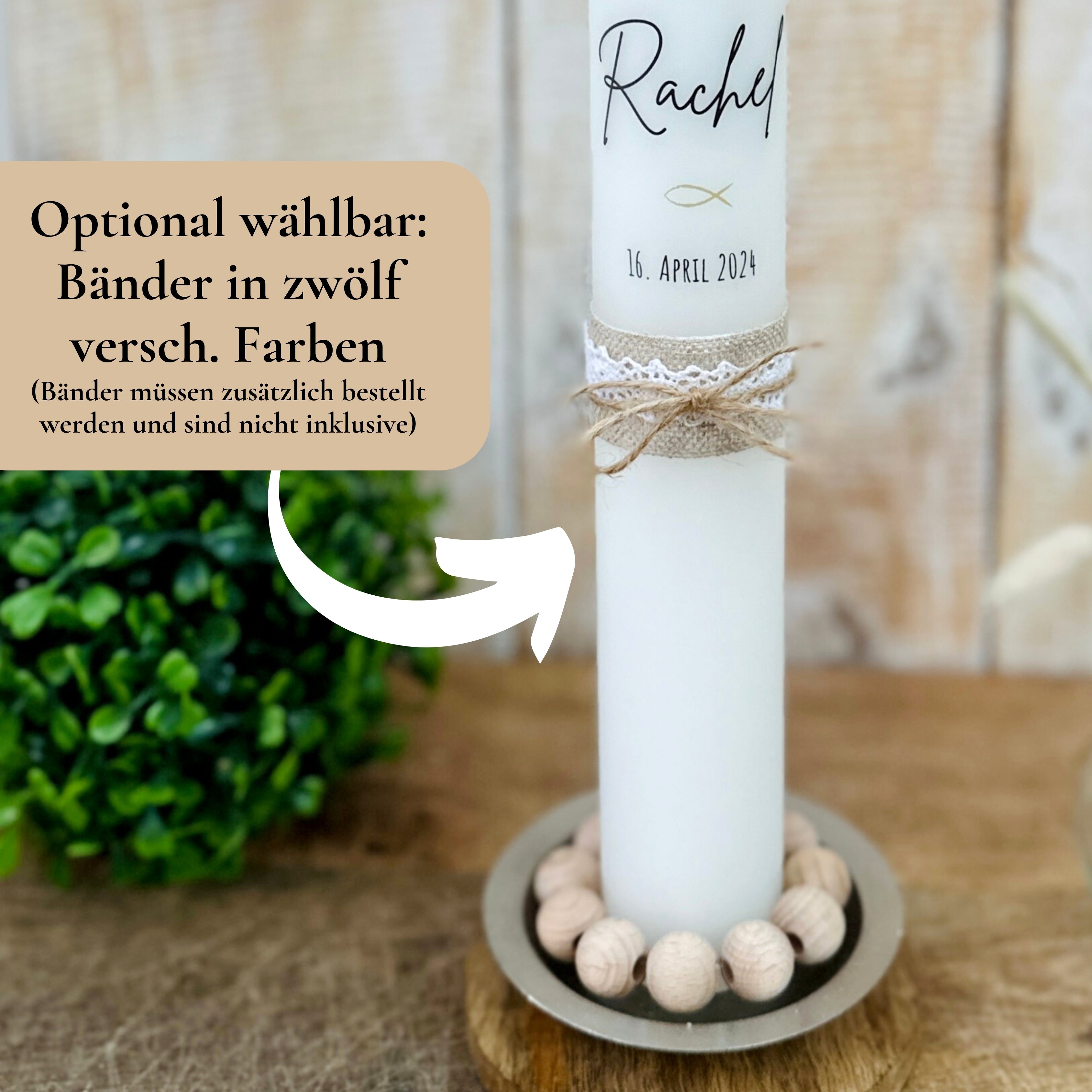 Kerzenfolie Kommunionkerze "Ronni" - personalisiert