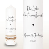 Hochzeitskerze Spruch Schwarz – Ansicht 2