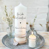 Hochzeitskerze Spruch Schwarz – Ansicht 3