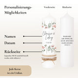 Hochzeitskerze Blumenwiese rosa – Ansicht 4