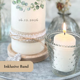 Hochzeitskerze Eukalyptuskranz grün – Ansicht 5