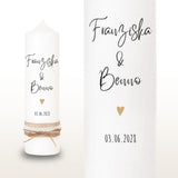 Hochzeitskerze Herz Gold – Ansicht 2