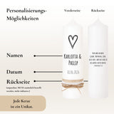 Hochzeitskerze Herz Schwarz – Ansicht 4