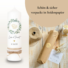 Load image into Gallery viewer, Hochzeitskerze Eukalyptuskranz Eukalyptus – Ansicht 8
