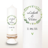 Hochzeitskerze Kranz Grün – Ansicht 2