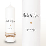 Hochzeitskerze Herz gold – Ansicht 2