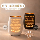 Trauerlicht aus Glas mit Gravur Herz mit Zweig – Ansicht 5