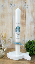Load image into Gallery viewer, Baptism candle / confirmation candle &quot;Kalle&quot; rainbow - personalised
