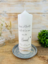 Load image into Gallery viewer, Mourning candle &quot;Franz&quot; *This light shines...heaven would not be so far away* saying
