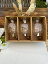 Load image into Gallery viewer, Vase set &quot;Vera&quot; small glass vases with jute cord &amp; lace -diy-
