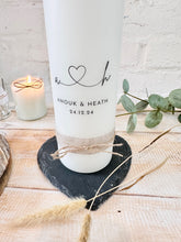 Load image into Gallery viewer, Wedding candle &quot;Katharina&quot; mini heart gold - personalised
