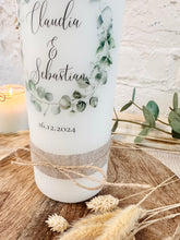 Load image into Gallery viewer, Wedding candle &quot;Katharina&quot; mini heart gold - personalised
