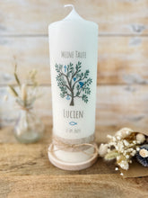 Load image into Gallery viewer, Christening candle / confirmation candle &quot;Pepe&quot; tree of life - personalised
