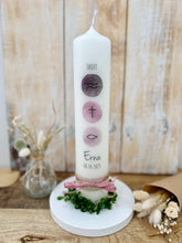 Load image into Gallery viewer, Communion candle &quot;Selma&quot; Christian symbols - personalised
