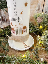 Load image into Gallery viewer, Weihnachtskerze/Adventskerze &quot;Alvena 6 God Jul &quot; Kalenderkerze 1-24
