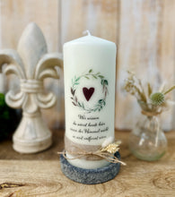 Load image into Gallery viewer, Mourning candle &quot;Trudi&quot; *We know you would be here today...Heaven* Saying
