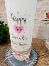 Charger l&#39;image dans la galerie, Bougie cadeau &quot;Happy Birthday&quot; Bougie d&#39;anniversaire - personnalisable
