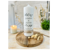 Load image into Gallery viewer, Wedding candle &quot;Katharina&quot; mini heart gold - personalised
