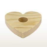 Kerzenuntersetzer aus Holz Kiefer -  4 cm Durchmesser Ständer für Taufkerze, Kommunionkerze