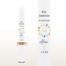 Charger l&#39;image dans la galerie, Kommunionkerze &quot;Alara&quot; - personalisiert
