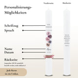 Kommunionkerze Symbole rosa – Ansicht 3