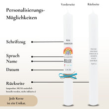 Charger l&#39;image dans la galerie, Kommunionkerze &quot;Billie&quot; - personalisiert
